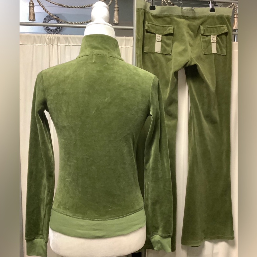 Juicy Couture Velour Flare Pants 34 x 33 Zip Up Tracksuit